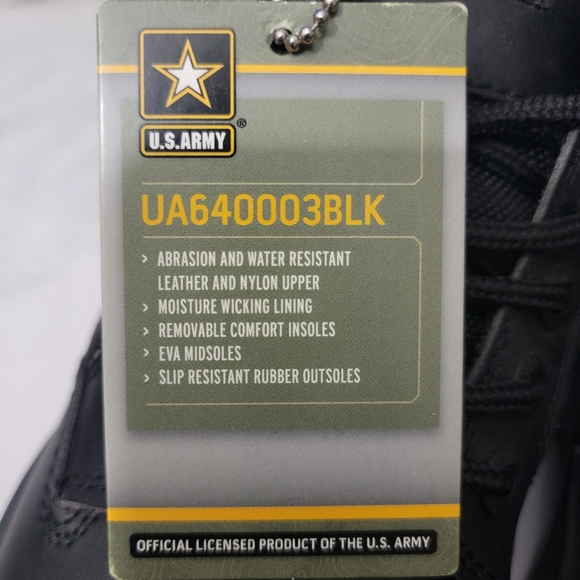 U.S. Army Official Licensed Product Black Tactical/Uniform/Work Boots Size 10 - Picture 6 of 16